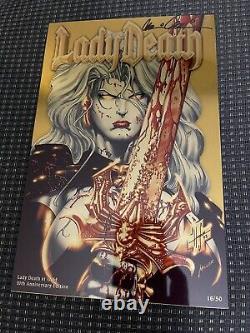 LADY DEATH #1 GOLD 20th ANNIVERSARY EDITION LTD 16/50 signed by BRIAN PULIDO