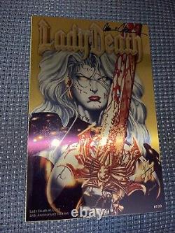 LADY DEATH #1 GOLD 20th ANNIVERSARY EDITION LTD 16/50 signed by BRIAN PULIDO