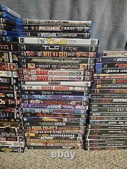 Lot of WWE/WWF DVDs + More. 96 Individual Titles. TNA. ROH. JCW. Royal Rumble