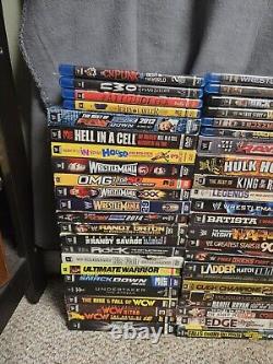Lot of WWE/WWF DVDs + More. 96 Individual Titles. TNA. ROH. JCW. Royal Rumble