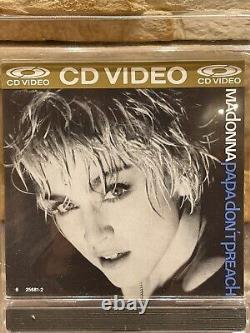 Madonna Sealed Papa Don't Preach 1986 Gold CDV Longbox Video True Blue Album