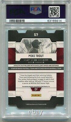 Mike Trout 2009 Donruss Elite Extra Edition Red #57 ROOKIE RC AUTO /50 PSA 7
