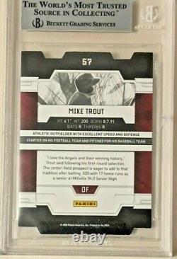 Mike Trout 2009 Donruss Elite Extra Edition Status #57/100 BGS 9