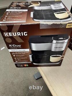 New Keurig K Duo Special Edition Single Serve K-Cup Pod Coffee Maker Silver