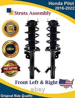 New OE Front Left & Right Struts For 2016-2022 Honda Pilot Lifetime Warranty