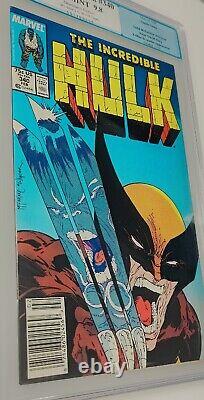 Newsstand Incredible Hulk #340 9.8 Wolverine PGX 181 Todd McFarlane 1st 1988 CGC