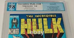Newsstand Incredible Hulk #340 9.8 Wolverine PGX 181 Todd McFarlane 1st 1988 CGC