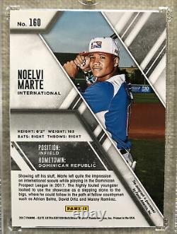 Noelvi Marte 02/10 1st Auto! 2017 Panini Elite Extra Edition Tie-Dye Autograph