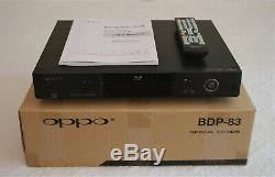 OPPO BDP-83 Special Edition 83SE Blu-Ray Player with Remote Single Owner MINT