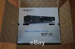 OPPO BDP-83 Special Edition 83SE Blu-Ray Player with Remote Single Owner MINT