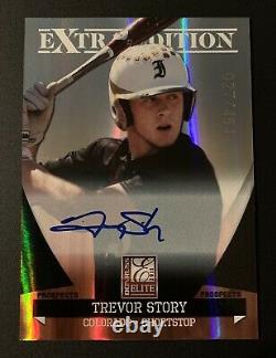 One-of-a-Kind 2011 Elite Extra Edition Trevor Story RC AUTO #027/464 Jersey #