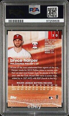 POP 3 2020 Stadium Club Bryce Harper PSA 10 Red Foil SP Color Match