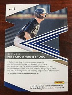 Pete Crow-Armstrong 2020 Elite Extra Edition Aspirations Autograph 01/25 Die-Cut