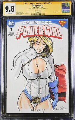 Power Girl #1 (2023) CGC 9.8 NM/M Sketch & Signed by Joshua Budich