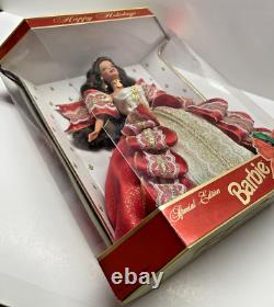 RARE 1997 Misprint Green Eyes Holiday Barbie Happy Holidays Gold Special Edition