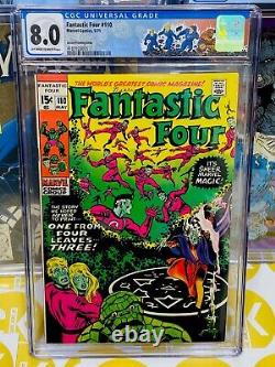 Rare! Fantastic Four #110 Cgc 8.0 Annihilus Green Printing Error Variant
