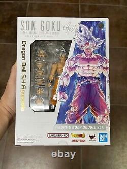 Sh figuarts son goku ultra instinct toyotarou edition figure & book set v-jump