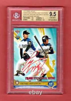 Shohei Ohtani 2013 Bbm Special Edition Facsimile Auto Red Promo Special Bgs 9.5