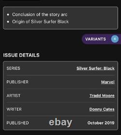 Silver Surfer Black#5 CGC 9.8! Origin story key? ! Variant Cover SS Insert? 
