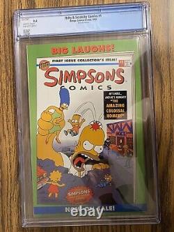 Simpsons Comics #1 BARTCODE Edition CGC 9.4 1993 Itchy & Scratchy Rare HTF