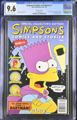 Simpsons Comics & Stories #1 CGC 9.6 Near Mint+ (WHITE Pages) NEWSSTAND VARIANT