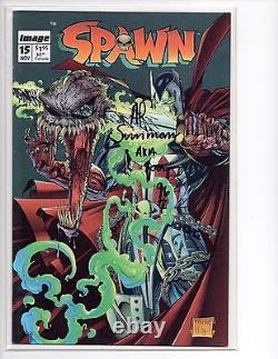 Spawn #15 Tour Edition Signed'al Simmons' C. O. A. & Trade Card Insert Vfnm