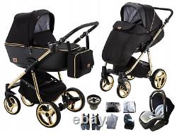 Special Edition Adamex Reggio Baby Pram + Car Seat in the accents of a pram