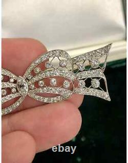 Special Edition Antique Design with White Single Cut Moissanite Shiny Brooch