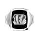 Special Edition Cincinnati Bengals With Single Cut White Moissanite Men's Ring