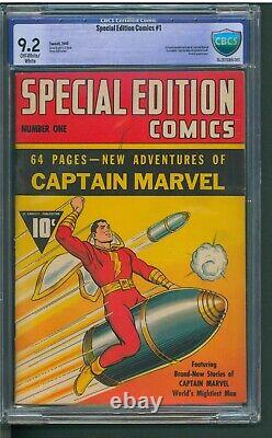 Special Edition Comics #1 Cbcs 9.2 Nm- Captain Marvel! Gem From Early G. A