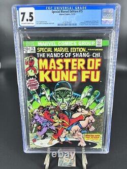 Special Marvel Edition #15 1st Shang-Chi Monster of Kung-Fu 1973 CGC 7.5