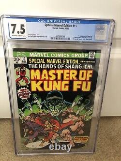 Special Marvel Edition #15 CGC 7.5 1st Appearance of Shang-Chi, Marvel 1973