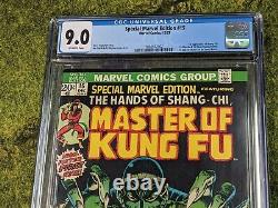 Special Marvel Edition #15 CGC 9.0 Master of Kung Fu 1st Shang Chi Key Issue