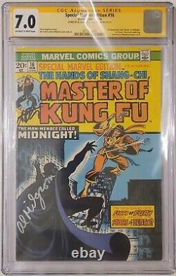 Special Marvel Edition 16 Cgc 7.0 2nd Shang Chi Signed Jim Starlin Al Milgrom Vf