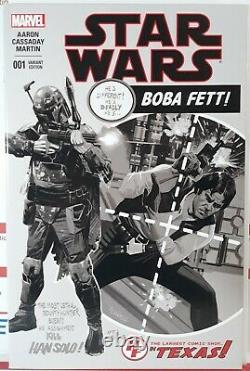 Star Wars #1 Daniel Acuna Heroes Fantasies Sketch Variant Boba Fett Punisher