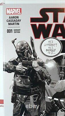 Star Wars #1 Daniel Acuna Heroes Fantasies Sketch Variant Boba Fett Punisher