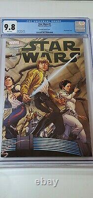 Star Wars #1 Marvel Comics 001 Variant Edition Wrap Around Queseda Cover Cgc 9.8