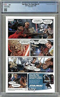 Star Wars Clone Wars #1 Cgc 9.8 1st Ahsoka Tano Special Edition W Pages 2008