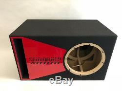 Sundown Audio X 12 v. 2 ported sub box SPECIAL EDITION with red plexi port trim