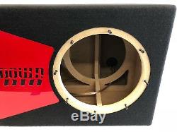 Sundown Audio X 12 v. 2 ported sub box SPECIAL EDITION with red plexi port trim