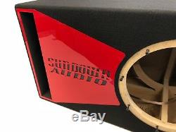 Sundown Audio X 12 v. 2 ported sub box SPECIAL EDITION with red plexi port trim