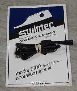 Swintec Model 3500 Special Edition Electronic Office Typewriter TESTED