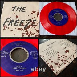 THE FREEZE I Hate Tourists 7 Red Vinyl Splatter Sleeve-Gang Green Zero Boys