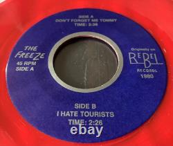 THE FREEZE I Hate Tourists 7 Red Vinyl Splatter Sleeve-Gang Green Zero Boys