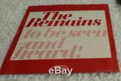 The REMAINS RED VINYL ORIG. 1st PRESS! Picture SLEEVE PROMO RARE! EX+/VG+(SLV)
