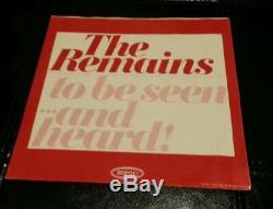 The REMAINS RED VINYL ORIG. 1st PRESS! Picture SLEEVE PROMO RARE! EX+/VG+(SLV)