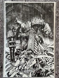 Transformers #14 Jimbo Salgado Megatron B&w Variant Limited 300 Topshelfcomic