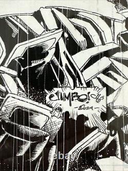 Transformers #14 Jimbo Salgado Megatron B&w Variant Limited 300 Topshelfcomic