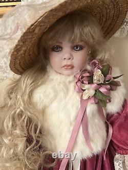 Unique Rustie Sitting Porcelain Doll #1 By Bobbi V. Anguish, 1989, 27 in