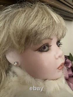 Unique Rustie Sitting Porcelain Doll #1 By Bobbi V. Anguish, 1989, 27 in